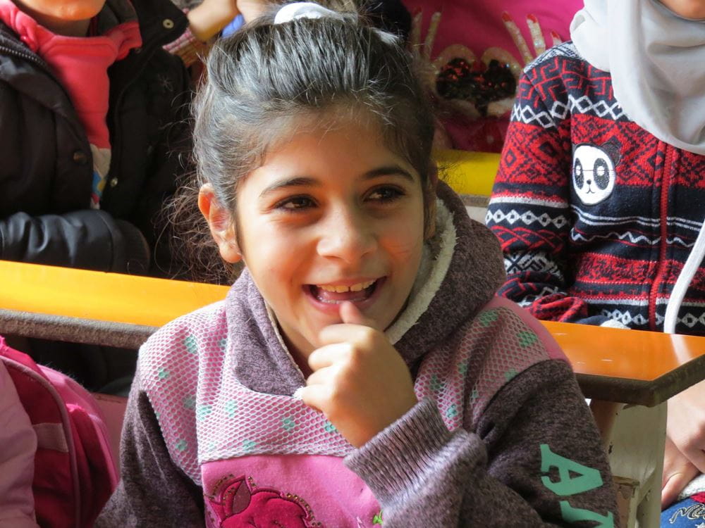 Alia in der Damme-Schule in Ghazzé (Quelle: Kindernothilfe-Partner) Alia in der Damme-Schule in Ghazzé (Quelle: Kindernothilfe-Partner)