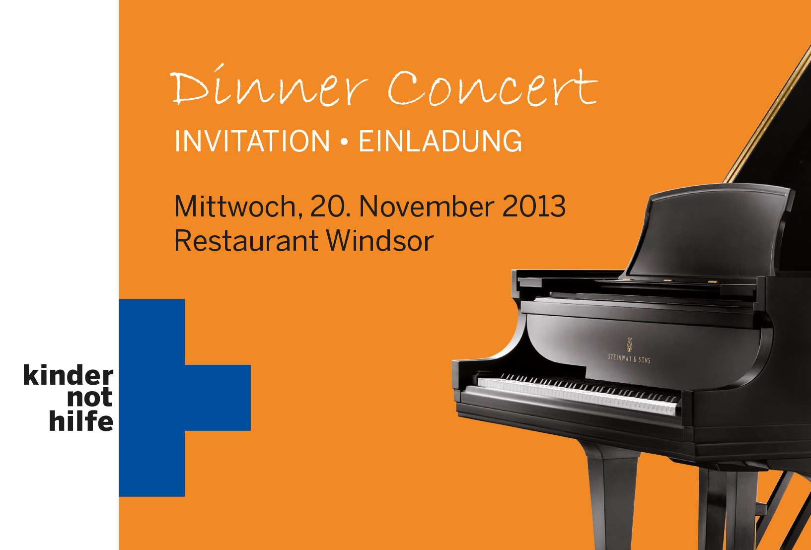 Einladung zum Pianodinner mit Dr. Marcel Bartnik und  Jan Schneidewind (Quelle: Kindernothilfe)
