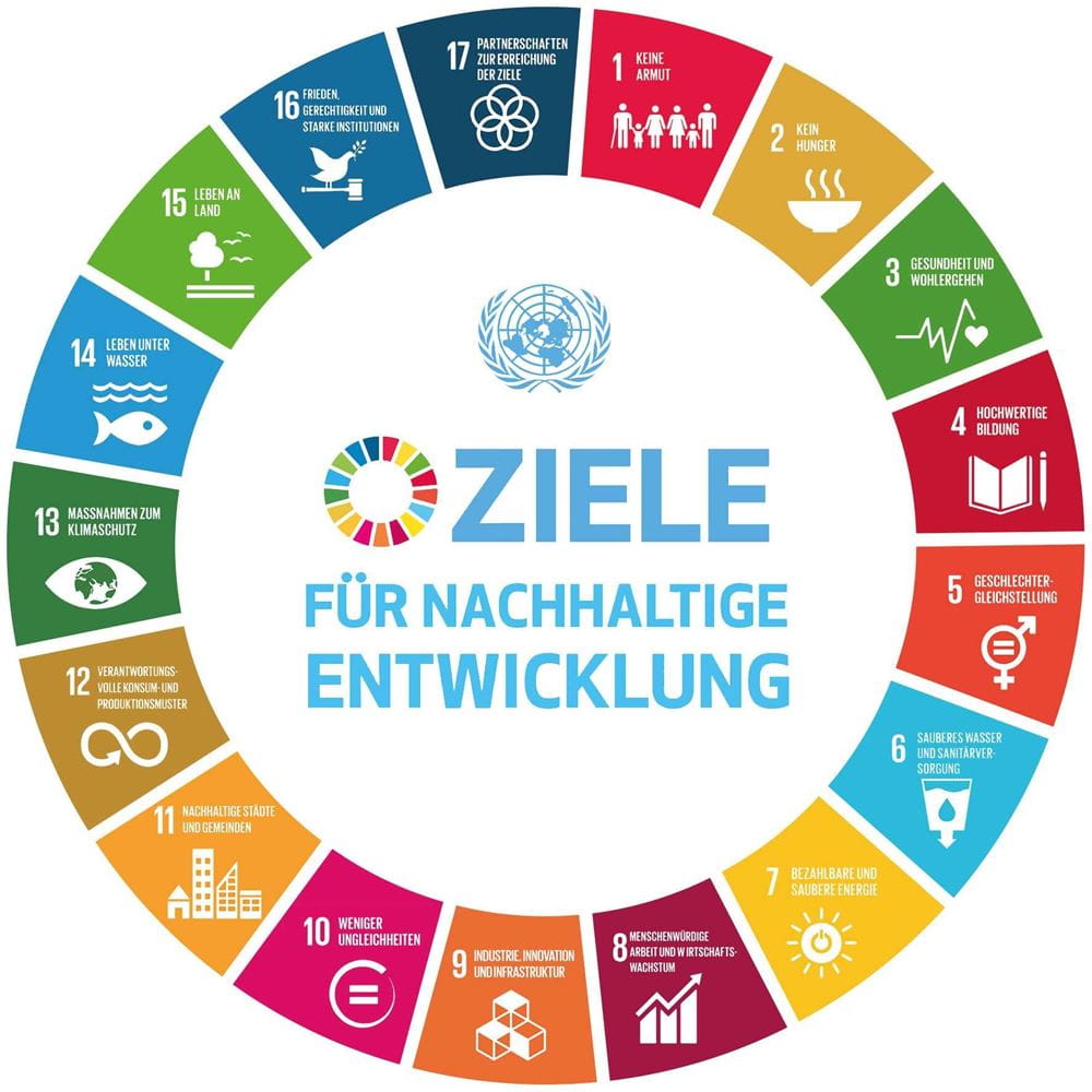 Die 17 Ziele für nachhaltige Entwicklung in Kreisform