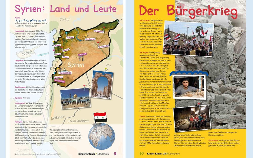 KNH Luxembourg Material: Kinder-Enfants-Heft Flucht - Headerbild für Webseite KNHLU