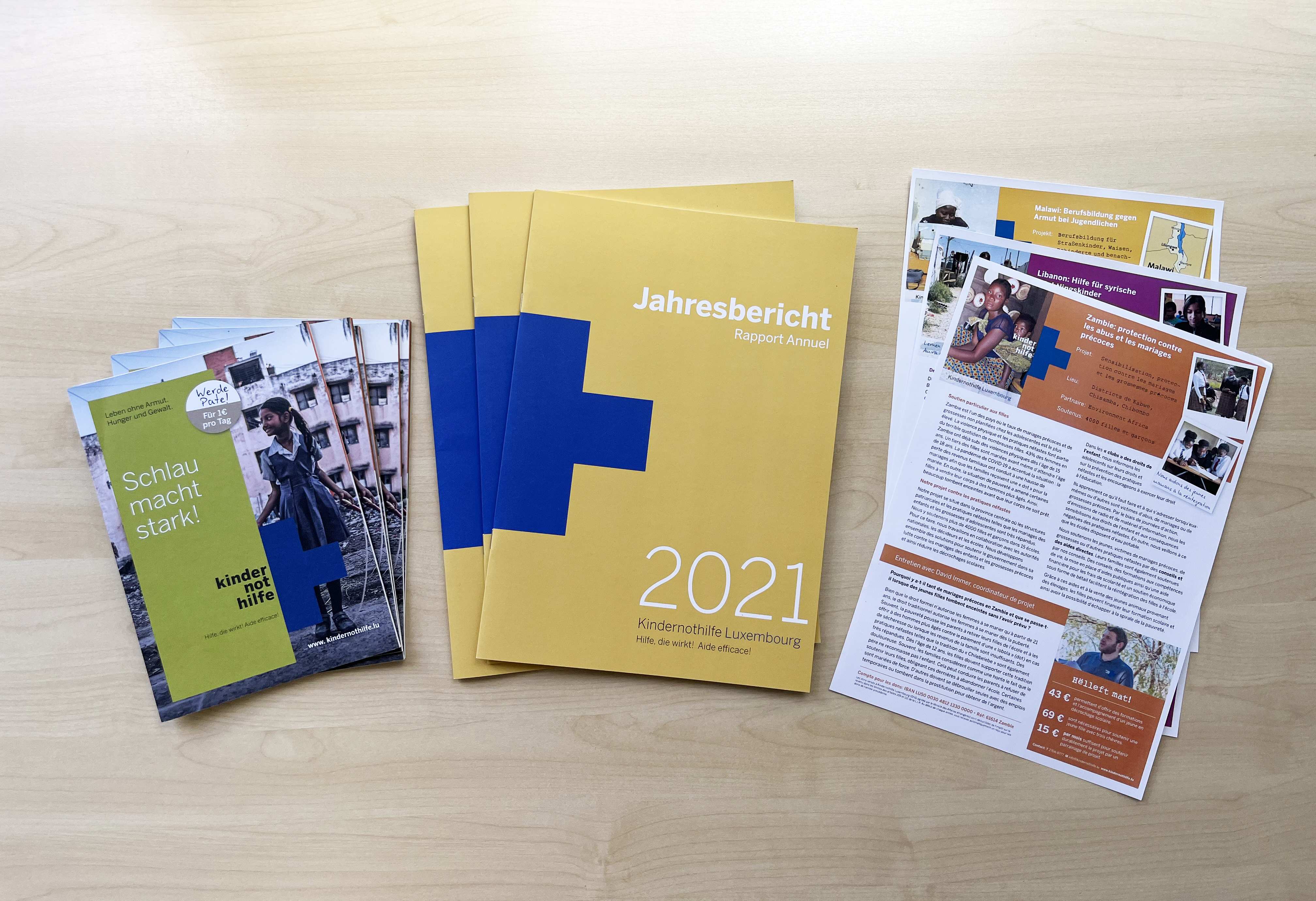 Abbildung Infomaterial der Kindernothilfe Luxembourg (Quelle: Kindernothilfe Luxembourg)