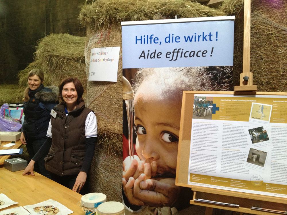 Unser erster Stand auf der Bio-Nest-Börse in Rollingen (Foto: Kindernothilfe Luxembourg)