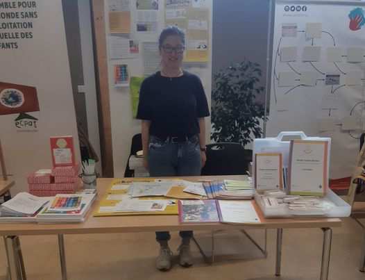 Chantal Winandy von der Kindernothilfe Luxembourg auf der Foire BNE 2022 (Foto: Kindernothilfe Luxembourg)